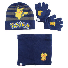 SET CAPPELLO , GUANTI E SCIARPA POKEMON