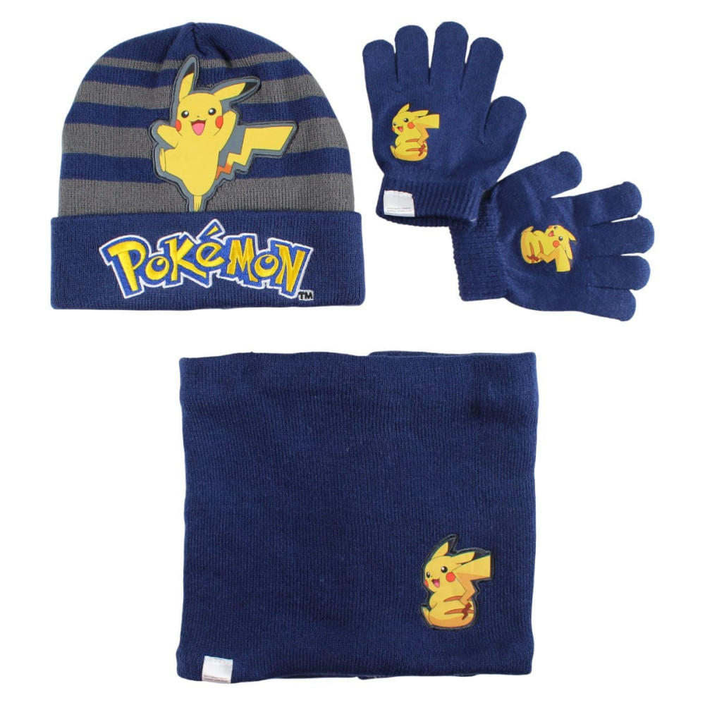 SET CAPPELLO , GUANTI E SCIARPA POKEMON