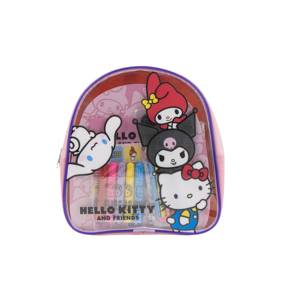 ZAINETTO HELLO KITTY  CON ACCESSORI COLORI